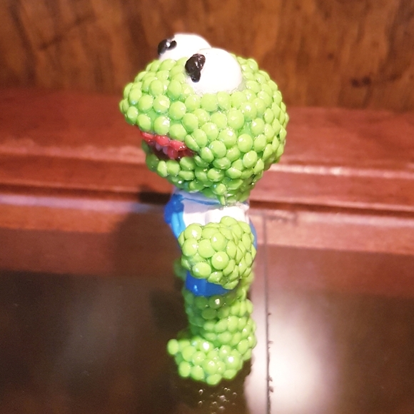 1986 The Muppet Babies Kermit Figure Hand Crafted Upcycled Beaded Vintage - Picture 6 of 12